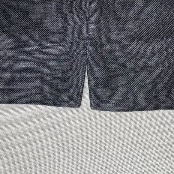 Plaza South Black Linen Tapered Pants Sz 18 Minimalist Slit Hem - Picture 5 of 12